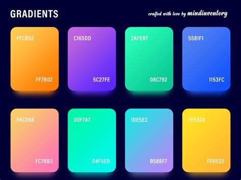 Gradient Palettes (Freebies) | Gradient color design, Color design ...