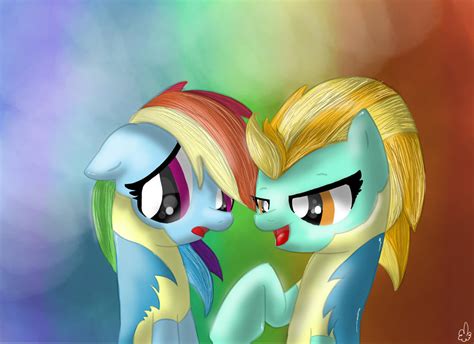 Rainbow dash and Lightning Dust by Silver-Diamonds on DeviantArt