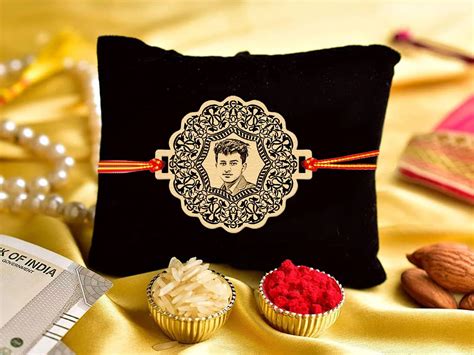 Personalized Photo Wooden Incredible Rakhi - Incredible Gifts