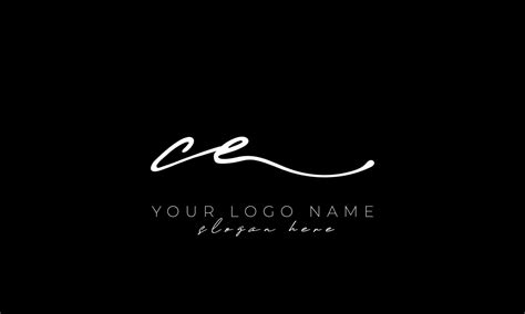 Handwriting letter CE logo design. CE logo design free vector template 28691143 Vector Art at ...