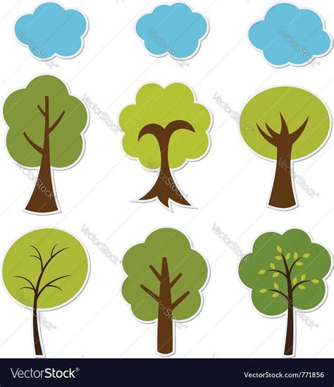 Vector trees set. Download a Free Preview or High Quality Adobe ...