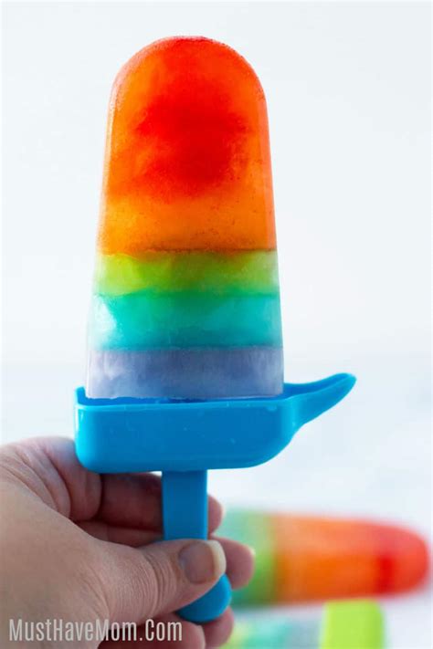 Make Homemade Popsicles | Rainbow Jello Ice Pops - Must Have Mom