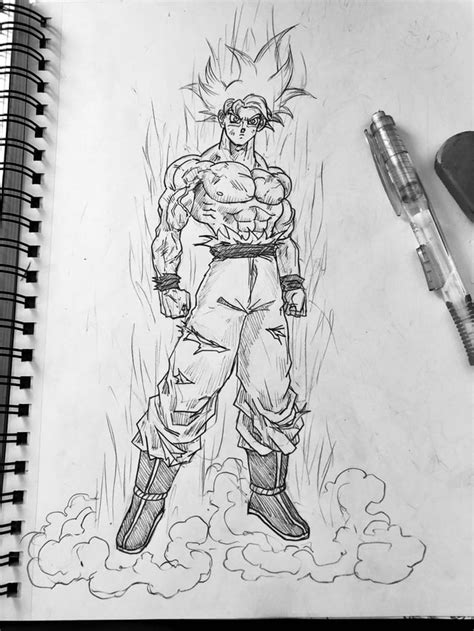 Goku Ui Drawing Sketch