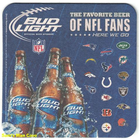 Bud Light NFL Beer Coaster