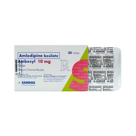 Amlodipine Ambesyl 10mg Online at Best Price in Philippines | Getmeds