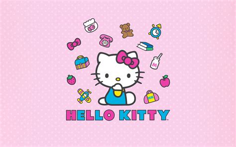 Hello Kitty Wallpaper 4K, Pink background