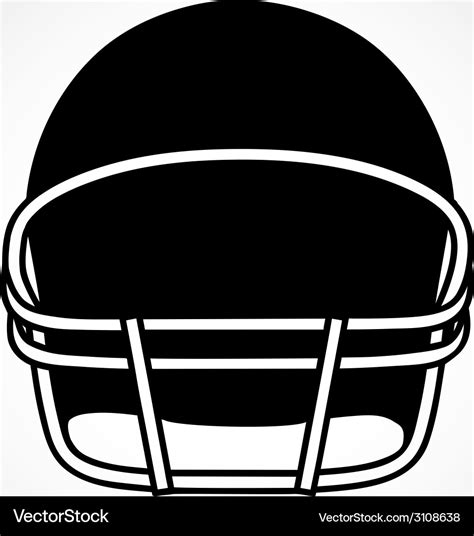 Silhouette symbol of american football helmet Vector Image