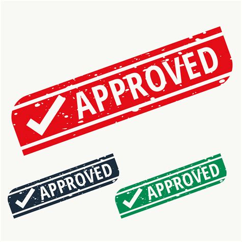 approved stamp sign in different colors - Download Free Vector Art ...