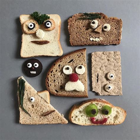 Wonderfully Whimsical Faces Made Out of Bread