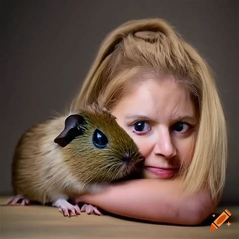 Image of a mom with a feral guinea pig