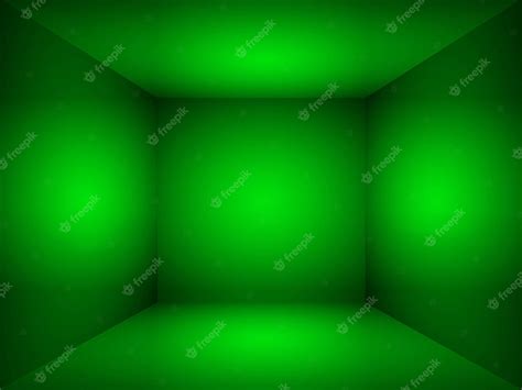 Premium Photo | Empty room green light background