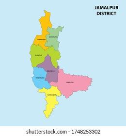 Jamalpur District Map Bangladesh Stock Vector (Royalty Free) 1748253302 ...