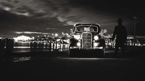 Download Black And White Vintage Car Wallpaper | Wallpapers.com