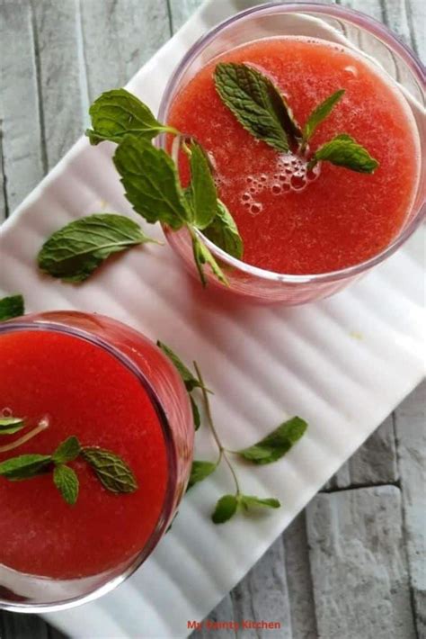 Watermelon Juice Recipe - My Dainty Kitchen