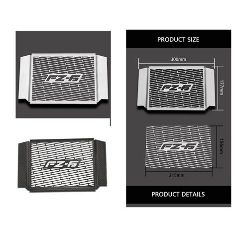 Motorcycle Radiator Grill Guard Grille Protection Cover Protector Mesh For Yamaha Fz6 Fz 6 Fazer ...