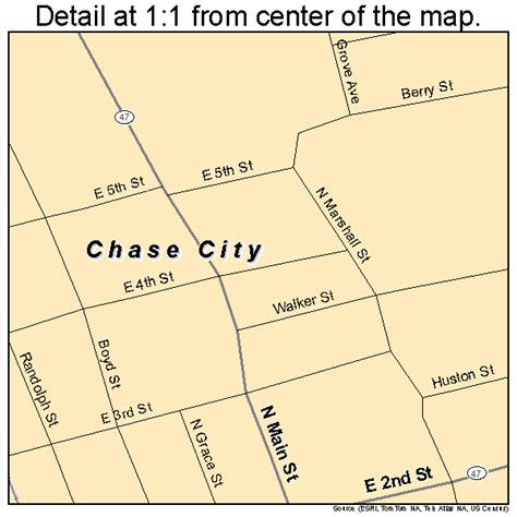 Chase City Virginia Street Map 5114984