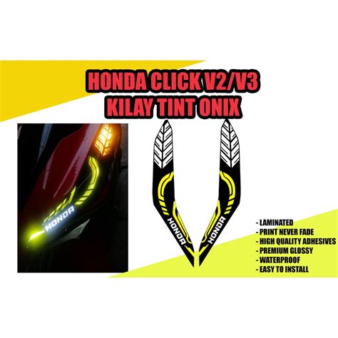 HONDA CLICK V2/V3 ONIX KILAY TINT / CLICK ACCESSORIES / CLICK STICKERS ...