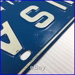 Vintage Blue Chevrolet 1 USA Original Dealer License Plate 1-USA 1 U. S ...