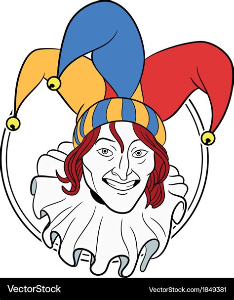 Jester face Royalty Free Vector Image - VectorStock