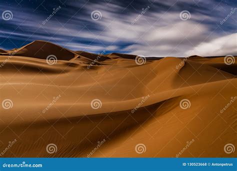 Amazing Views of the Sahara Desert Under the Night Starry Sky. Stock Photo - Image of coast ...