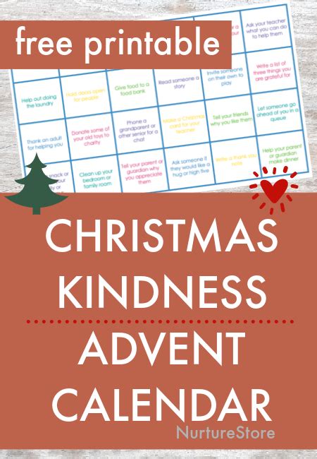 Christmas Kindness Advent Calendar: an alternative Advent calendar printable - NurtureStore