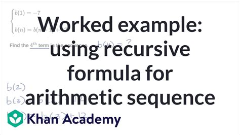 Recursive Formula For Arithmetic Sequence Worksheet - Printable Word ...