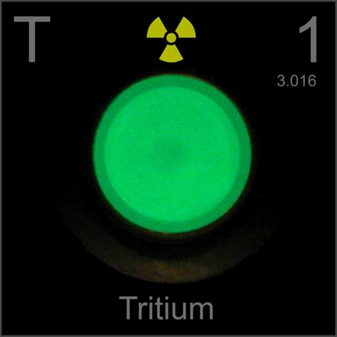 Tritium poster sample, a sample of the element Hydrogen in the Periodic Table