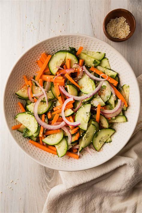 Carrot Cucumber Salad - The Travel Palate