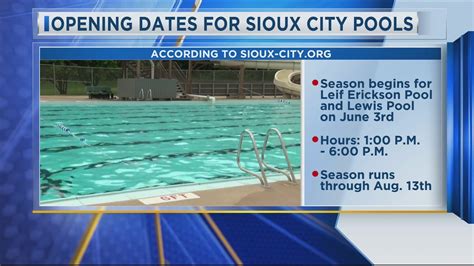 Sioux City Pool Opening Dates, 5-24-23 - YouTube