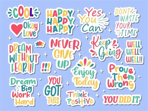 Motivational Quote Stickers Vector Art, Icons, and Graphics for Free ...