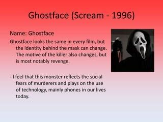 5 Horror Film Monsters - AS Media | PPT