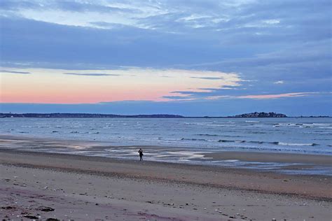 Sunset over Nahant From Revere Beach Revere MA Photograph by Toby McGuire - Pixels