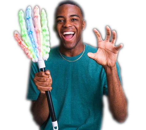 Light Up Wand Invisible Fiber Optic Skeleton Hand | Best Glowing Party Supplies