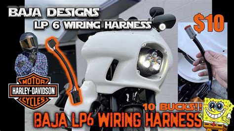 Harley Davidson DIY $10 LP6 / LP4 Wiring Harness - Baja Designs LP 6 Harley Light - YouTube