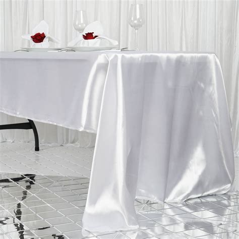 Efavormart 60x126" Rectangle WHITE Wholesale SATIN Tablecloth Banquet ...