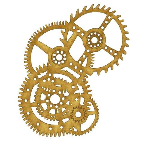 Steampunk Mechanical Cogs & Gears Motif - MDF Wood Shape