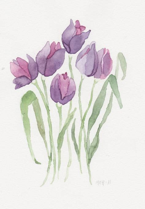 Purple tulips. Flowers. Drawings. Pictures. Drawings ideas for kids ...