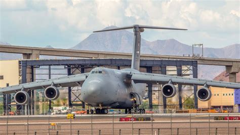 C5 Galaxy Takeoff From Sky Harbor International Airport. [#aviation# ...