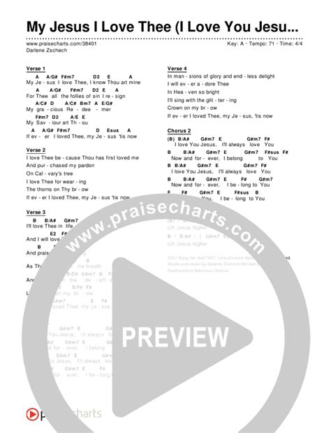 My Jesus I Love Thee (I Love You Jesus) (Simplified) Chords PDF ...