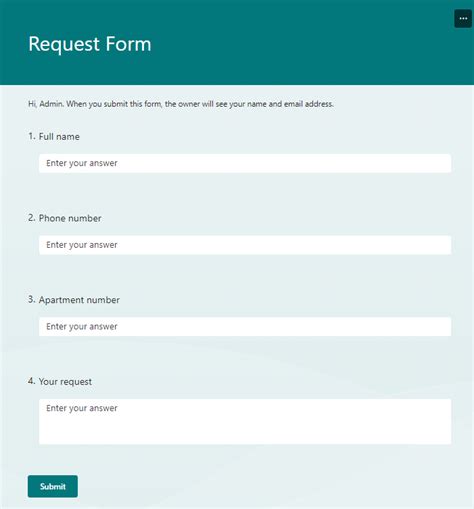 Microsoft Forms Templates Free