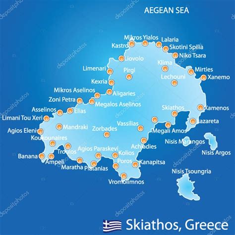 Detailed Map Of Skiathos Greece