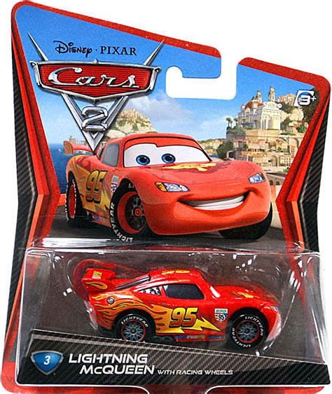 Disney Cars Main Series Lightning McQueen with Racing Wheels Diecast Car - Walmart.com