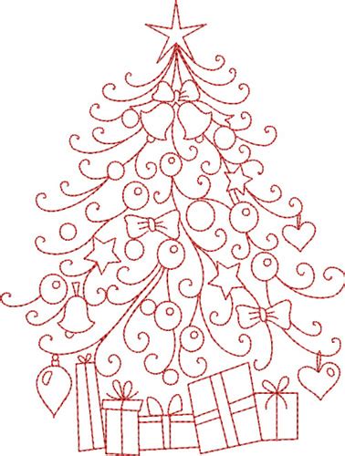 Free Hand Embroidery Pattern: Christmas Tree