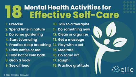 18 Mental Health Activities for Self-Care | Ellie