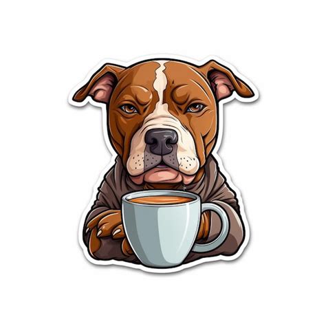 Premium AI Image | a close up of a dog with a cup of coffee generative ai