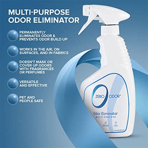 Zero Odor – Multi-Purpose Odor Eliminator - Permanently Eliminate Air & Surface Odor – Patented ...