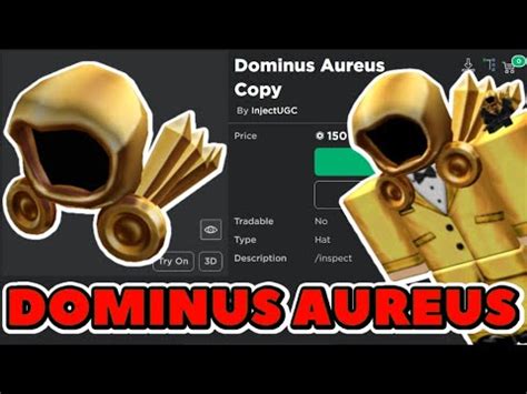 Roblox UGC Dominus Aureus Copy *150 Robux* - YouTube