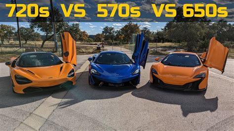 McLaren 720s VS McLaren 650s vs McLaren 570s - YouTube