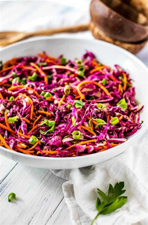 No Mayo Coleslaw - Healthy, Vegan & Quick! - Wendy Polisi