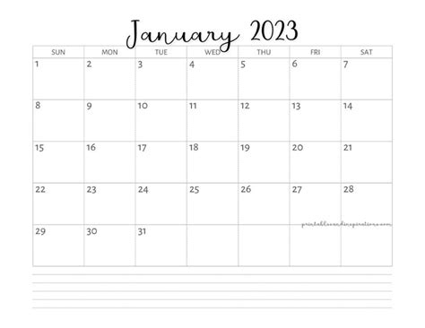 2023 printable monthly calendar - 2023 monthly calendar pdf free printable templates - Aldo Stevens
